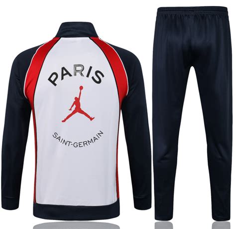 PSG 21 22 Jordan Tracksuit Blue White Red SoccerArmor