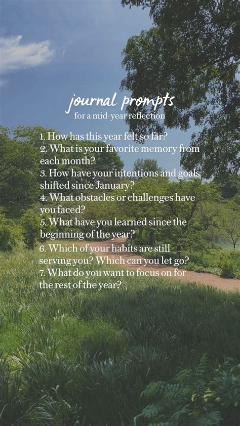 🍃 Mid-Year Reflection Journal Prompts 🍃