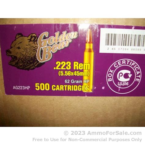 20 Rounds Of Discount 62gr Hp 223 Ammo For Sale By Golden Bear