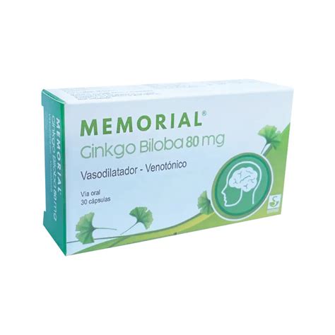 Memorial Ginkgo Biloba 80 mg Caja de 30 Cápsulas Punto Farma