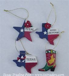 Set of 4 Mini Texas Christmas Ornaments