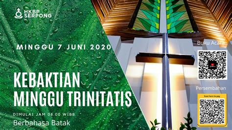 Ibadah Minggu Trinitatis Juni Di Hkbp Serpong Youtube