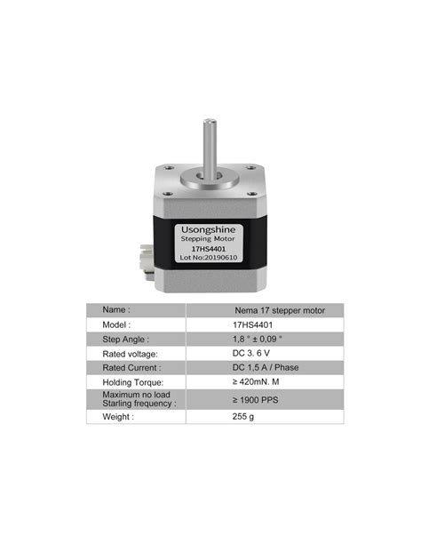 17hs4401 Two Phase Stepper Motor Nema 17