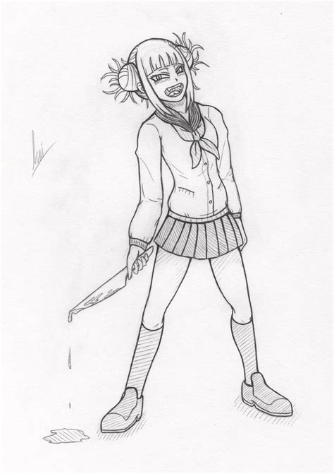 I Drew A Himiko Toga Sketch R Bokunoheroacademia