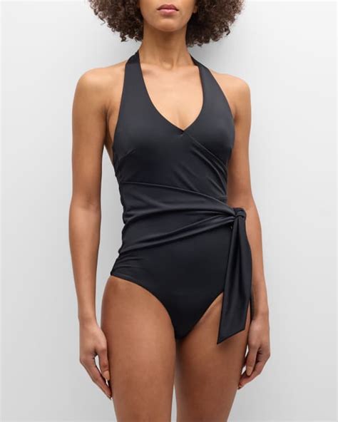 Pq Swim Alex Halter One Piece Swimsuit Neiman Marcus