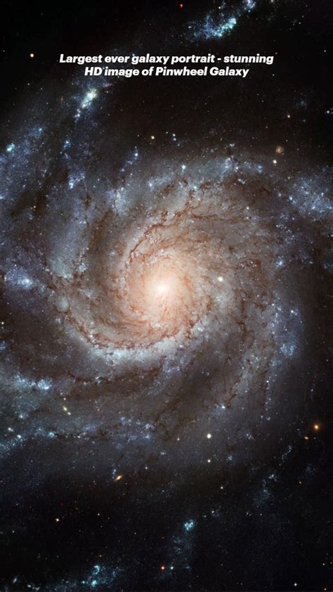 Largest Ever Galaxy Portrait Stunning Hd Image Of Pinwheel Galaxy