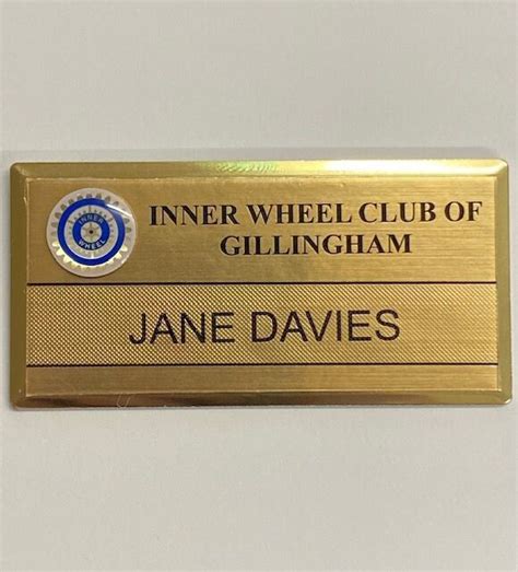 Rectangle Gold Name Badge