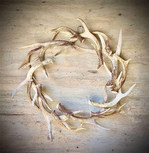 22 Real Antler Wreath Antler Crafts Antlers Decor Antler Wreath