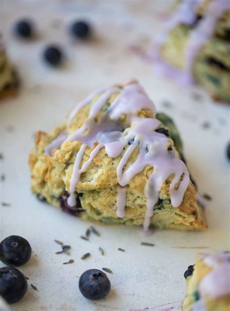 Blueberry Lavender Scones Lavender Glazed Blueberry Scones