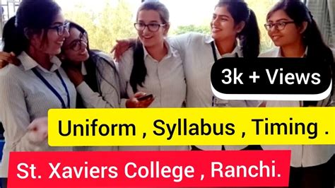 Bba Uniform Timing Syllabus St Xaviers College Ranchi