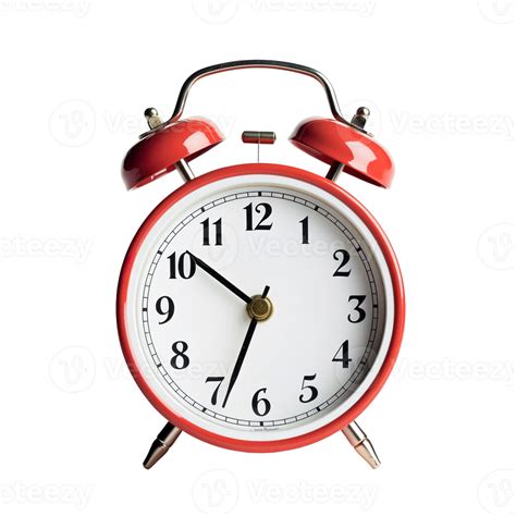 Red Alarm Clock On A Transparent Background 25224898 PNG