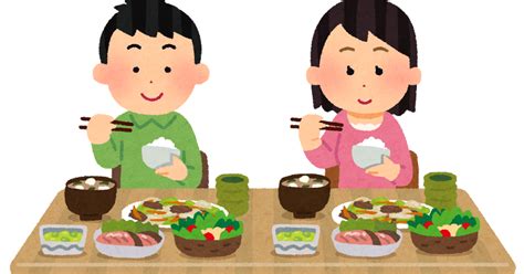 食事をする男女のイラスト かわいいフリー素材集 いらすとや