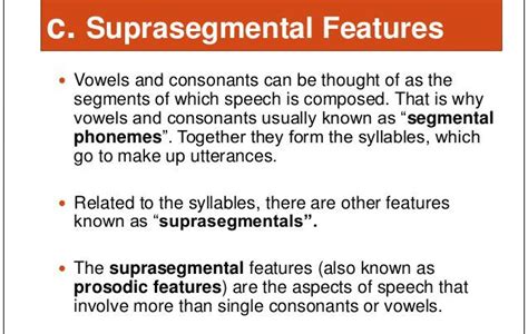 The Suprasegmental Features With Description Englopedia