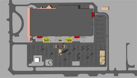 Shopping mall with parking and landscaping 3D model | CGTrader