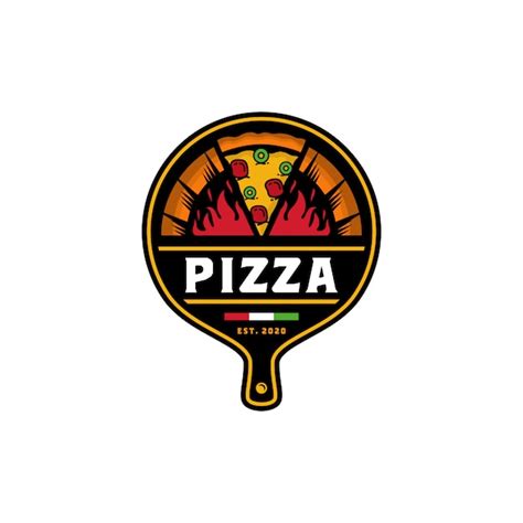 Pizza logo design vector template | Premium Vector