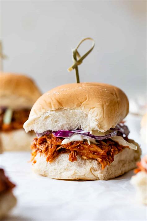 BBQ Chicken Sliders The Almond Eater