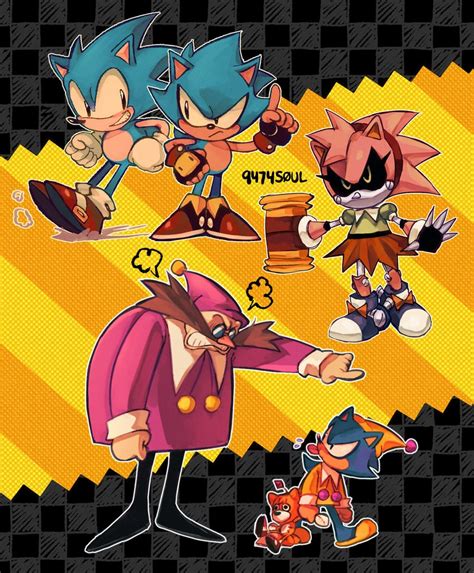 Sonic The Hedgehog Amy Rose Dr Eggman Metal Sonic And Tails Doll Sonic And 1 More Drawn