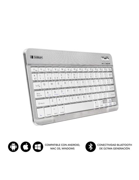 SUBBLIM Teclado Bluetooth Smart BT Keyboard Silver