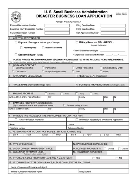 Sba Application Forms Fill And Sign Printable Template Online Us