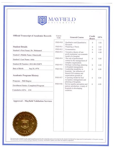 Uofm Dearborn Official Transcript 7