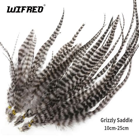 Wifreo Fly Tying Feathers Material Grizzly Saddle Hackle Soft Natural