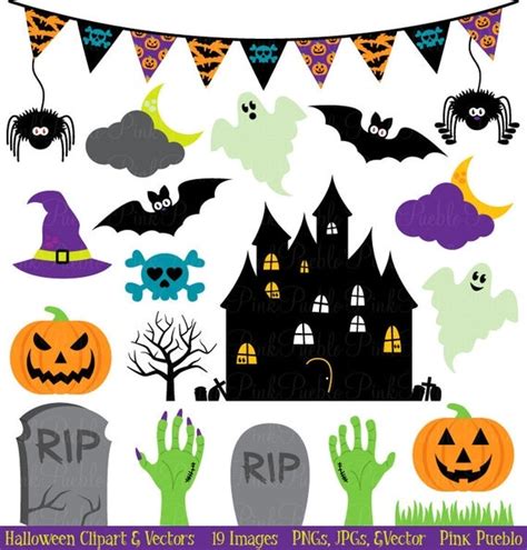 Halloween Clipart Clip Art Great for Halloween Decor or | Etsy