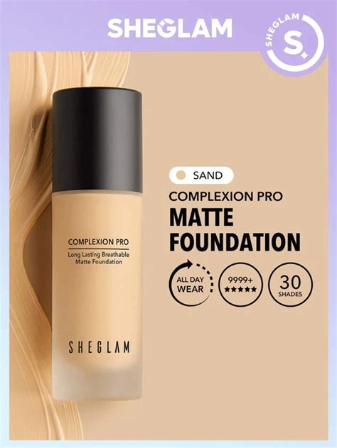 SHEGLAM Complexion Pro Long Lasting Breathable Matte Foundation-Sand ⋆ ...