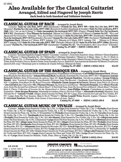 50 Classical Guitar Solos Tab Sheet Music By Howard Wallach Sku 00315163 Stanton S Sheet