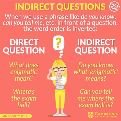 Indirect Questions Cambridge Blog