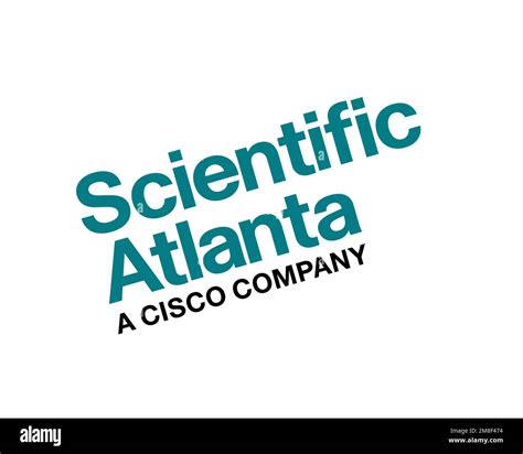 Scientific Atlanta, rotated logo, white background Stock Photo - Alamy