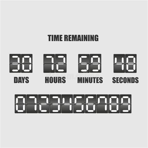 flip countdown clock counter timer stock illustration illustration