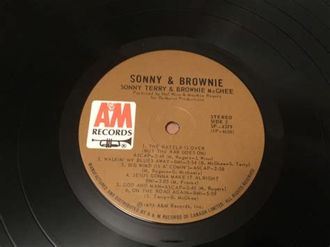 Sonny Terry & Brownie McGhee – Sonny & Brownie - 1973 – Vinyl Pursuit Inc