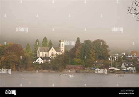 Morning mist over Loch Tay at Kenmore Perthshire Scotland UK Stock Photo - Alamy