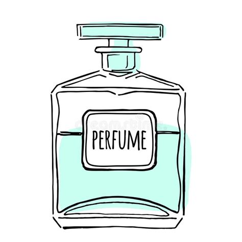 Vector Perfume Sketch Isolated On White Background Stock Illustration