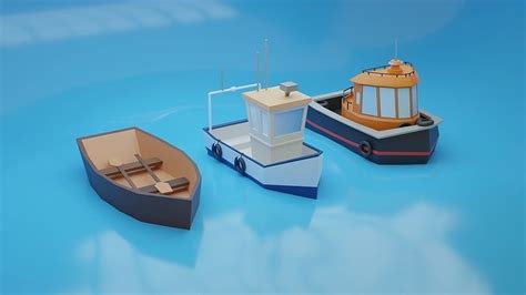 3D model Low-Poly Boat Pack VR / AR / low-poly | CGTrader