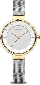 BERING Reloj de cuarzo para mujer colección solar acero inoxidable y