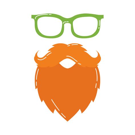 Leprechaun Beard And Glasses Accessories 3688438 Vector Art At Vecteezy