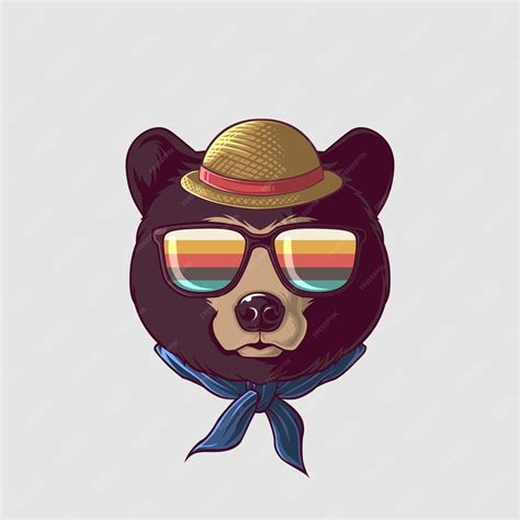 Premium Vector Honey Bear Illustration In A Cute Style