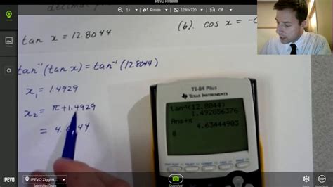 Solving Trigonometric Equations Part 6 Ti 84 Youtube