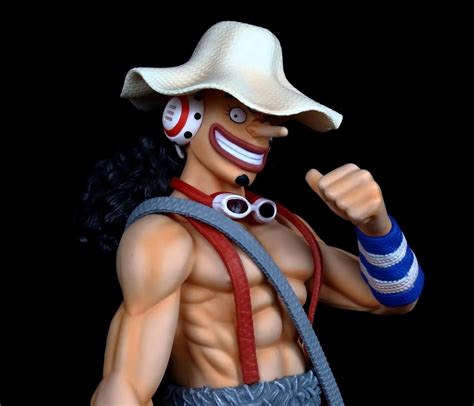 38cm Anime One Piece Gk Usopp Action Figure With Light Pvc Model Statue