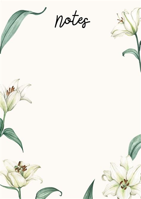 Printable Floral Note Paper/sheet - Etsy