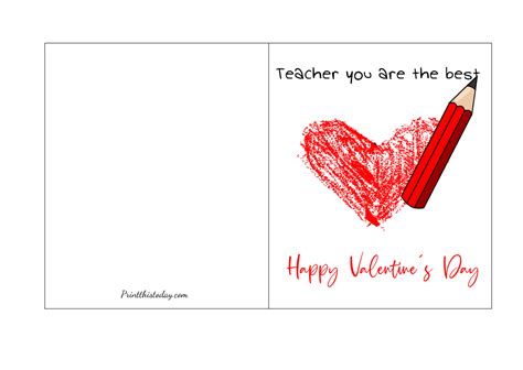 Free Printable Valentine’s Day Cards for Teachers