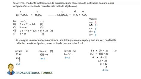 MÉtodo Algebraico Ejercicios Resueltos Química Paso A Paso Youtube