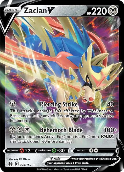 Pokemon Trading Card Game Crown Zenith Single Card Rare Holo Zacian V