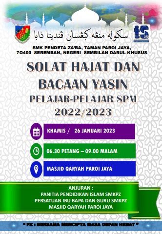 Buku Program Solat Hajat Dan Bacaan Yasin Spm Smk Pendeta Za Ba