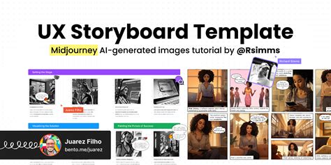 UX Storyboard Template (with Midjourney AI-generated tutorial) | Figma