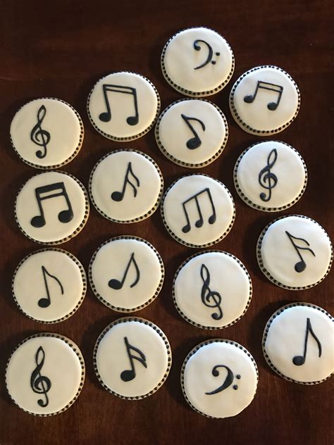 Music note cookies | Music cookies, Music cupcakes, Music cakes