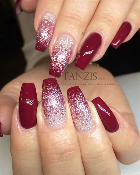 Red Sparkle Ombre Nails Get Glamorous With This Dazzling Nail Trend