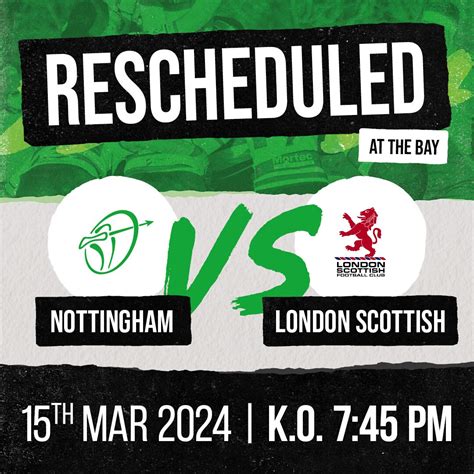 Match rescheduled! - Nottingham Rugby