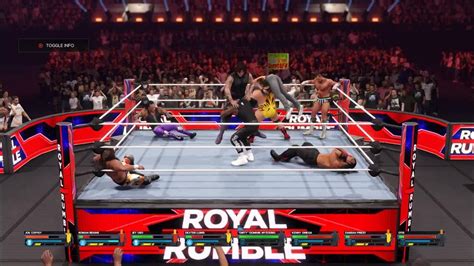 Wwe 2k24 Royal Rumble Match Gameplay Free To Use And No Commentary Youtube